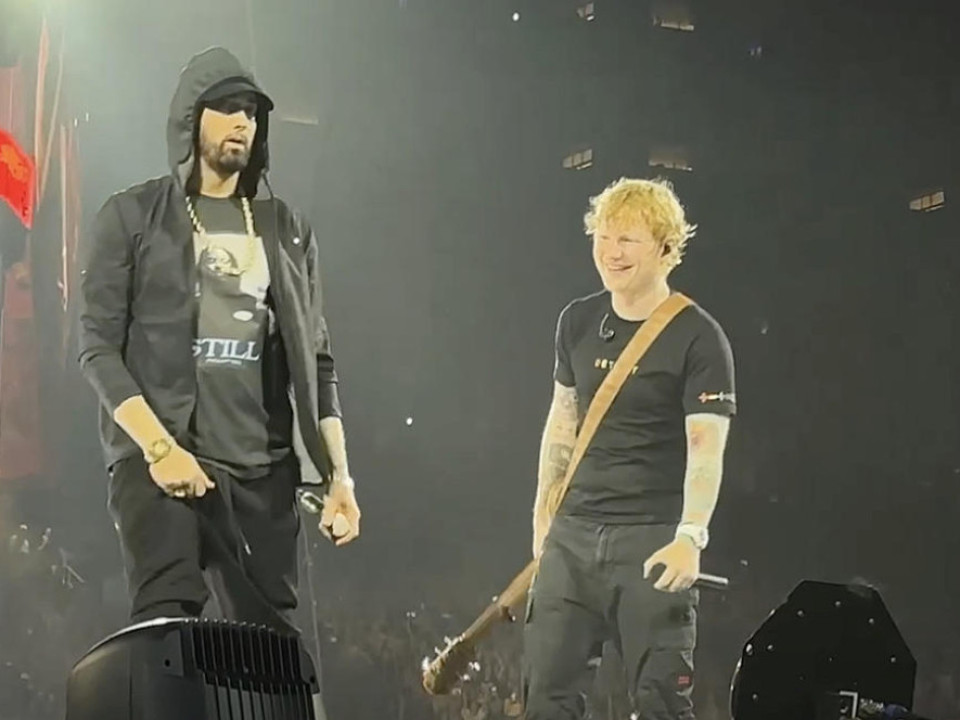 Vezi momentul în care Eminem a urcat și cântat pe scenă alături de Ed Sheeran